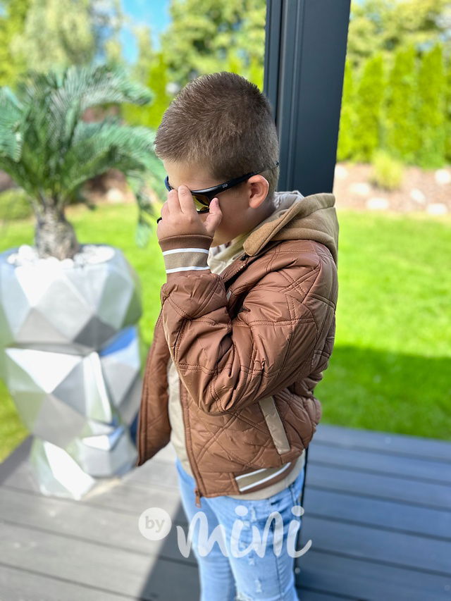 DREAM prošívaná teplá bomber bunda beige