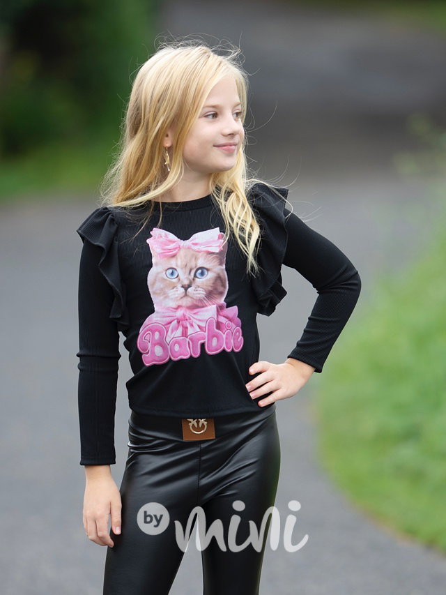 Barbie cat blůzka černá
