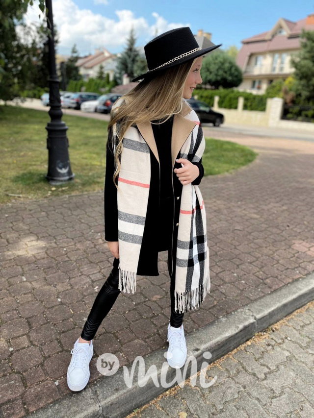 College flauš kabát black/beige