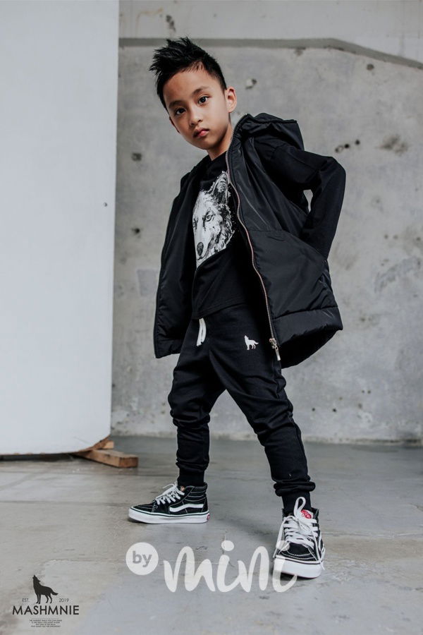 Mash Mnie WOLF tepláky black