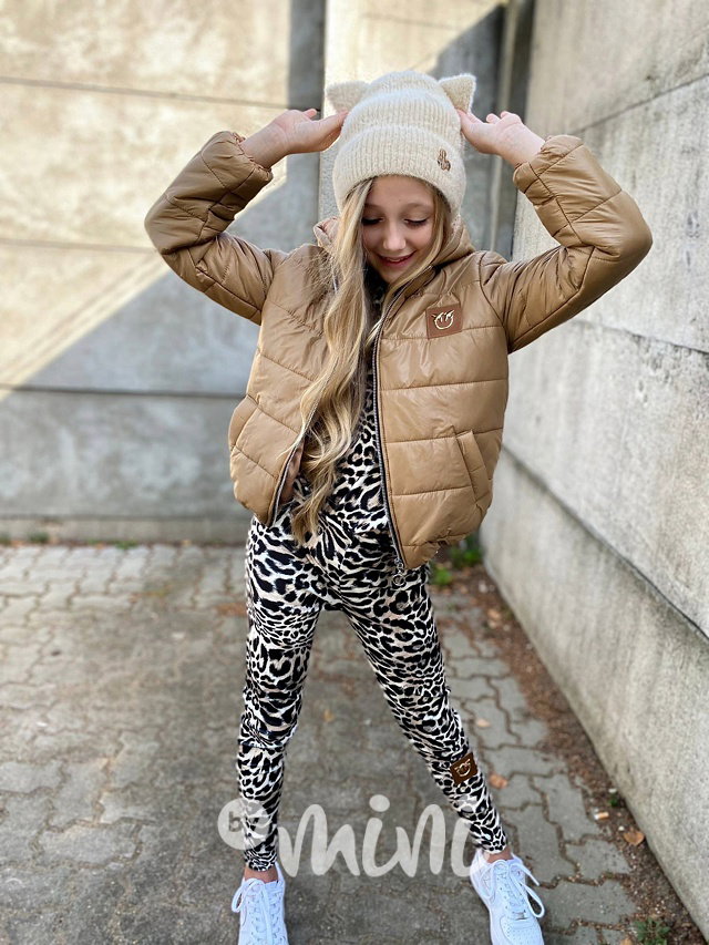 Kitty béžová teplá čepice