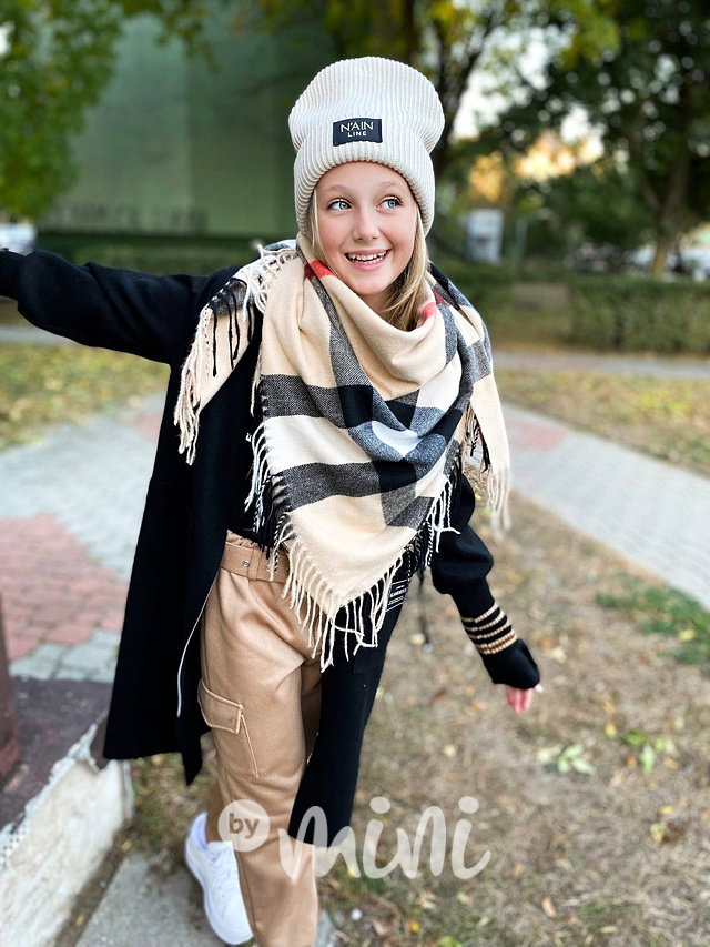 Hipster beanie čepice latte