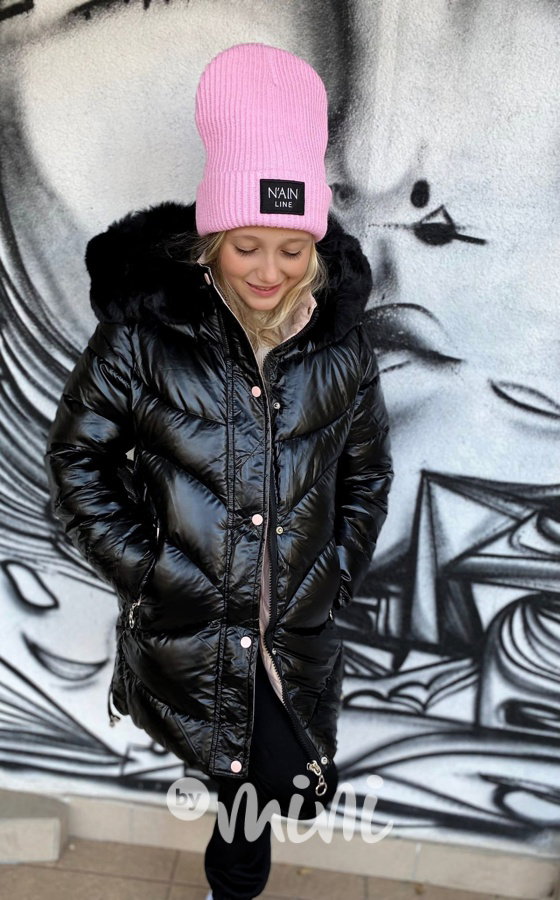 Zimní kabát black/pink