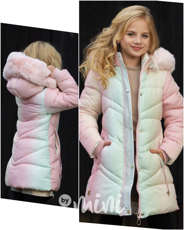 Zimní kabát ombre mint