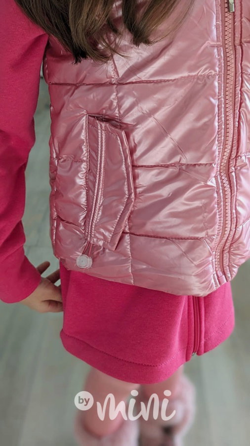 Pink zateplená vesta