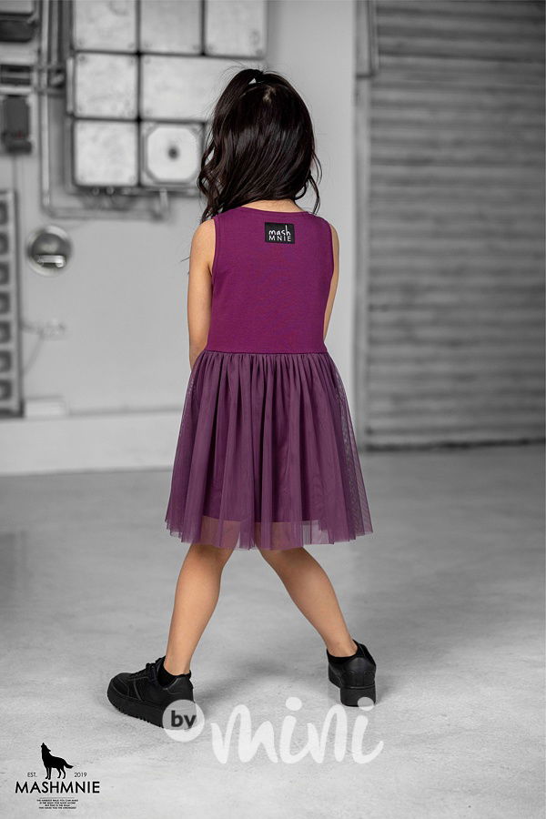 Mash Mnie šaty s tylem purple