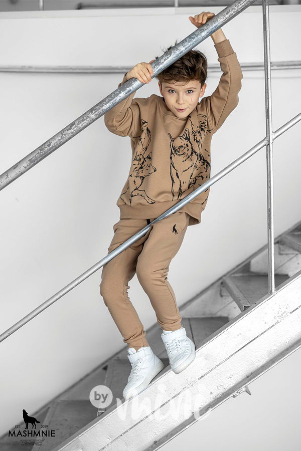 Mash Mnie jogger tepláky WOLF béžové