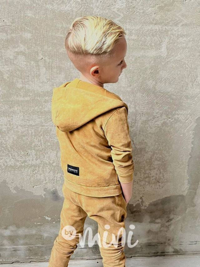 Despacito acid wash mikina mustard