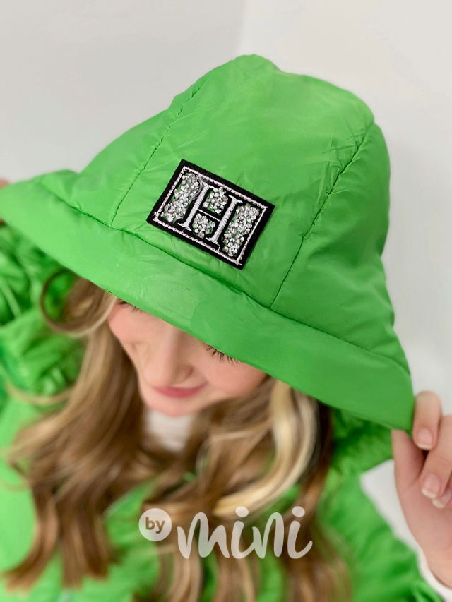 Jarní zelená bunda s aplikací