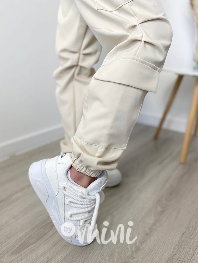Jarní sporty cargo kapsáče ivory