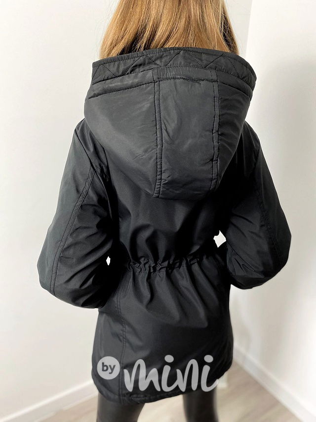 Parka s podšívkou černá