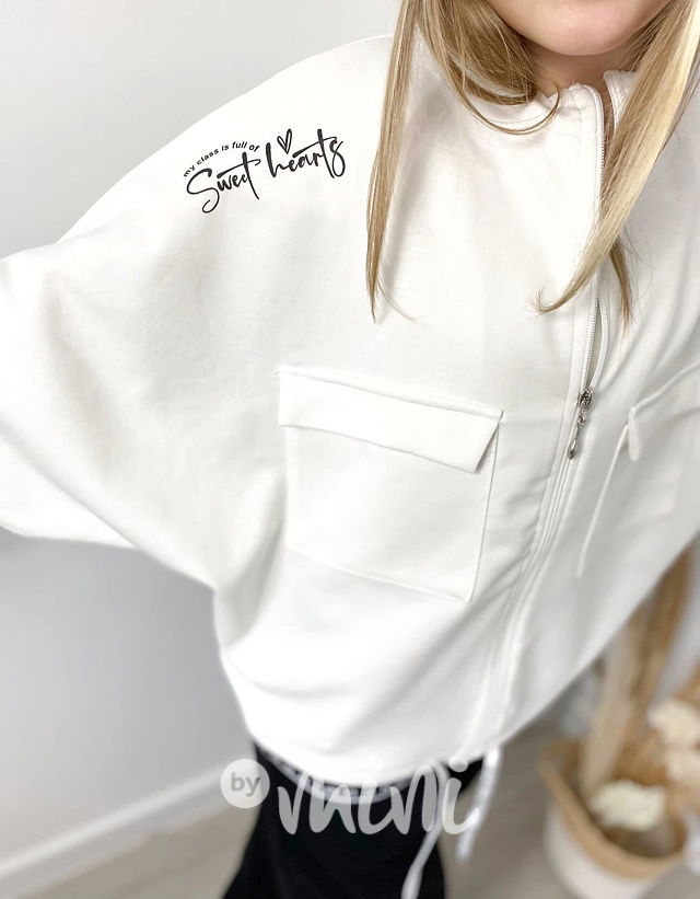 Bílá lounge oversize mikina