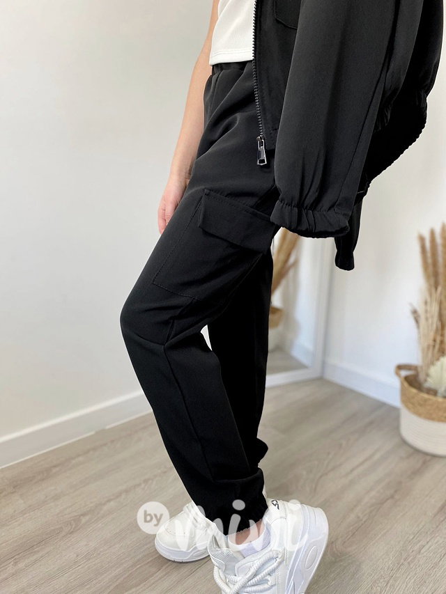 Cargo mikina + kapsáče black