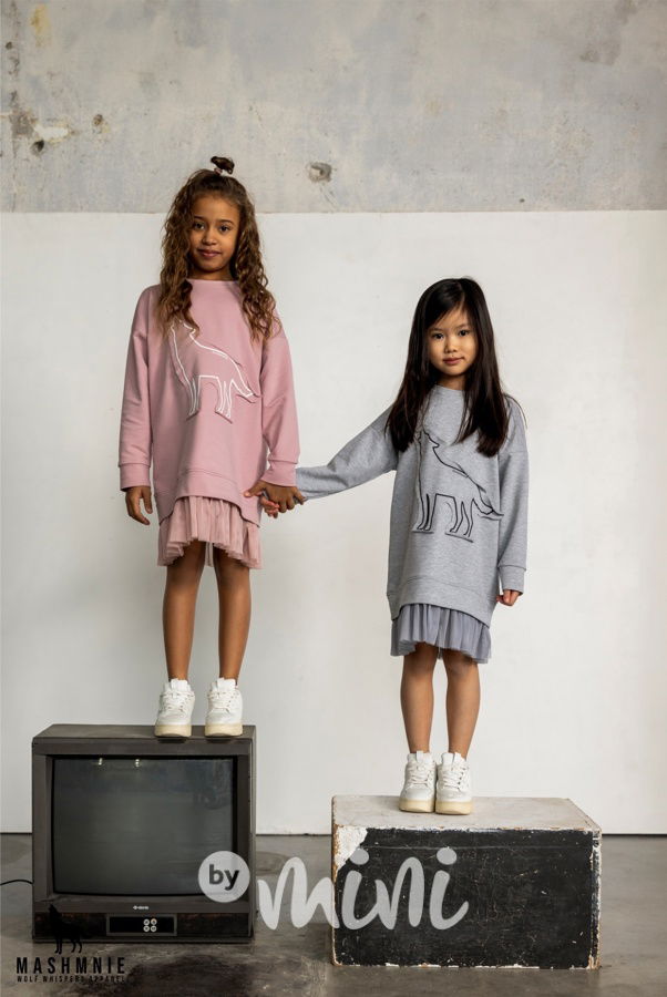 Mash Mnie mikinové šaty Wolf grey