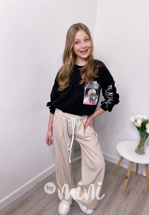 Mikina happy černá