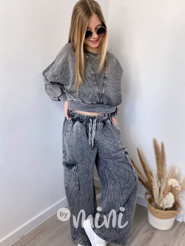 Soft black denim lounge souprava