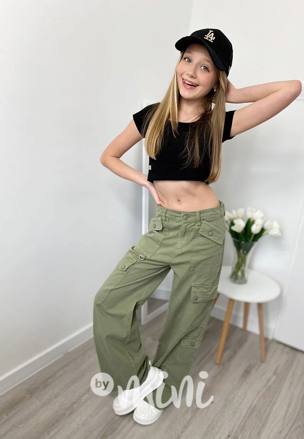 Maxi fashion švédy khaki