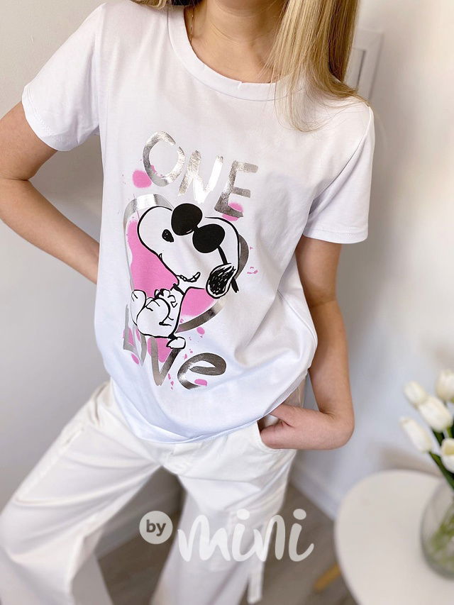 Snoopy triko bílé