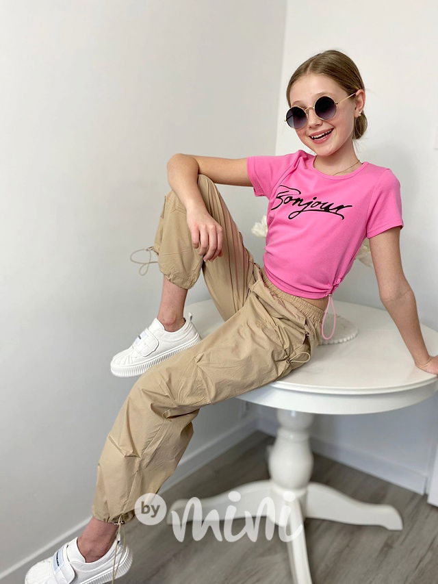 Bonjour triko na stahování pink