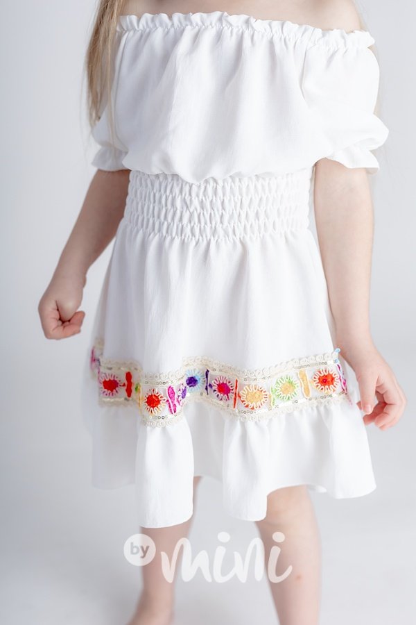 letní boho šaty bílé