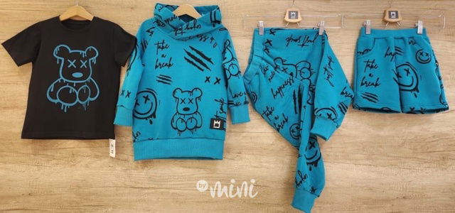 Teddy triko black/petrol