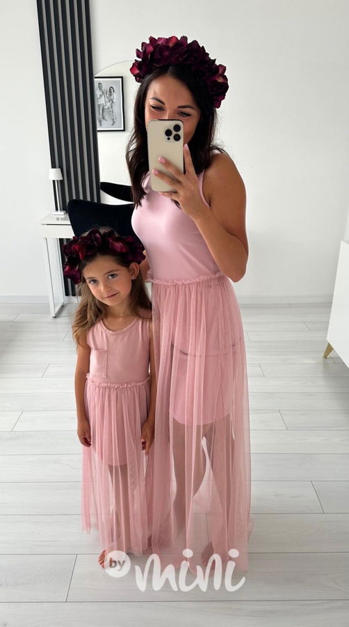 All for kids šaty s tylem pink