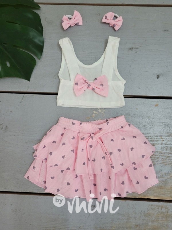Pink heart 3-dílný komplet