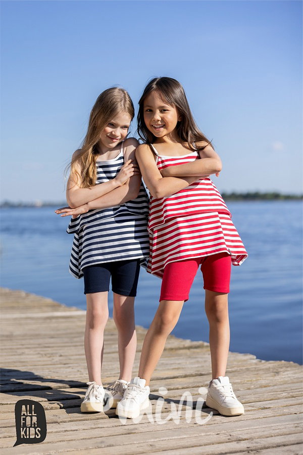 All for kids žebrované legínové kraťasy blue