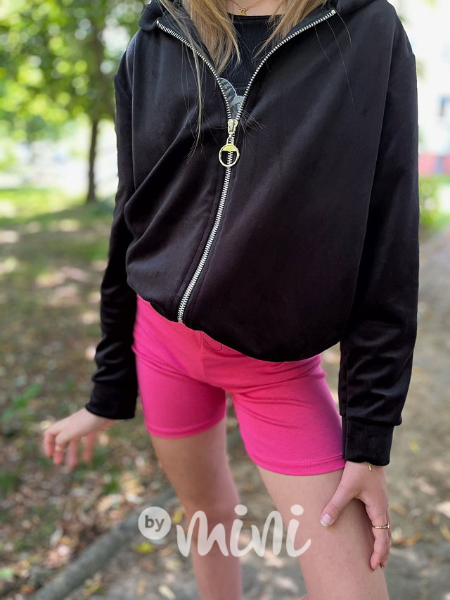 Sweetie velurová mikina black