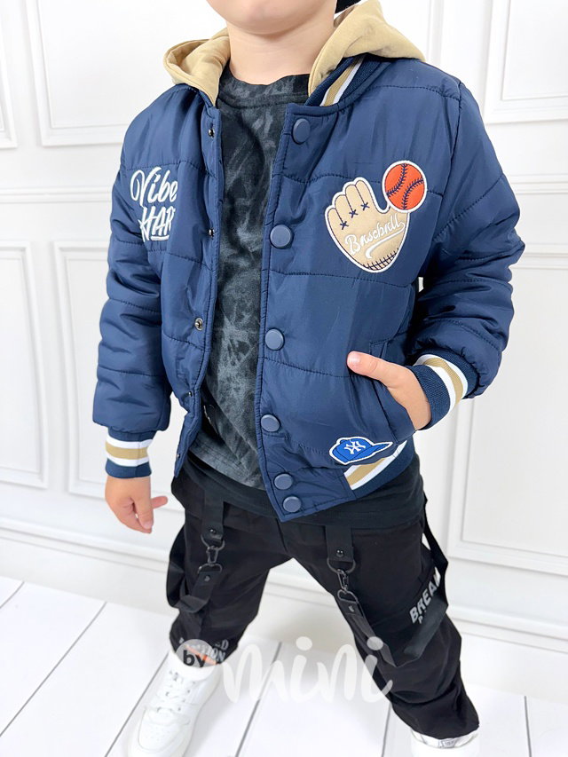 Baseball hoodie bunda blue