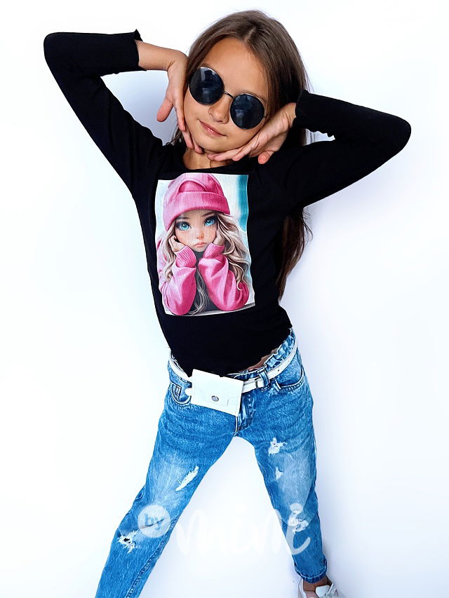 Cutie longsleeve triko černé