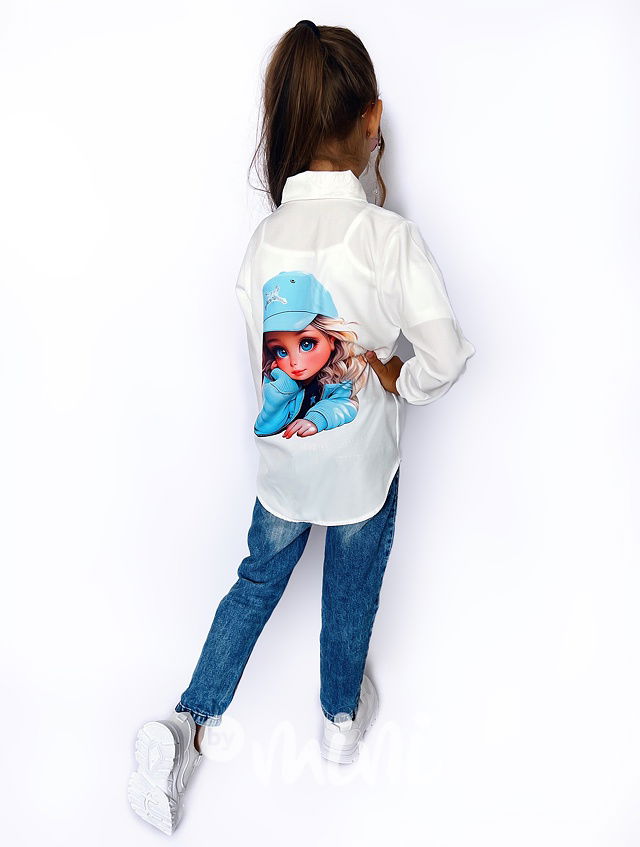Cutie long košile white/blue
