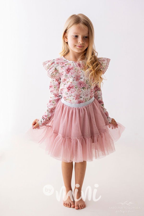 Pudrová maxi tutu sukně Lily Grey