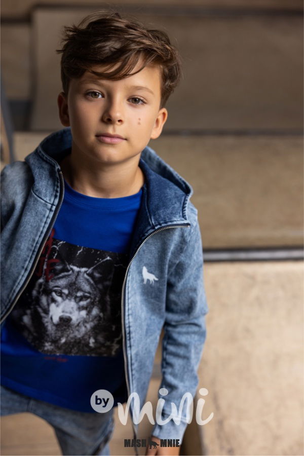 Mash Mnie triko wild WOLF modré