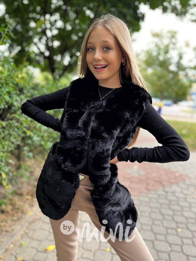 Chlupatá vestička black