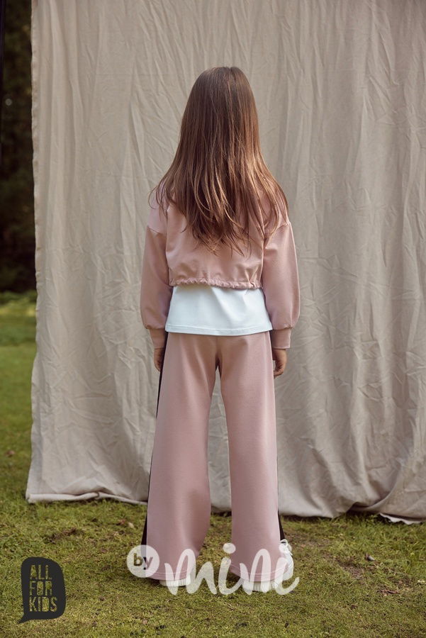 All for kids cargo crop mikina pink