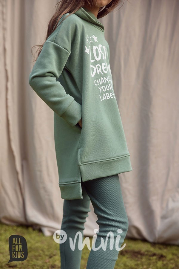 All for kids mikinová tunika mint