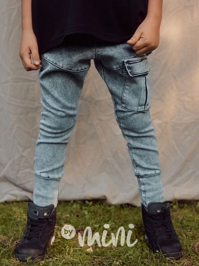 All for kids soft denim kalhoty ice blue