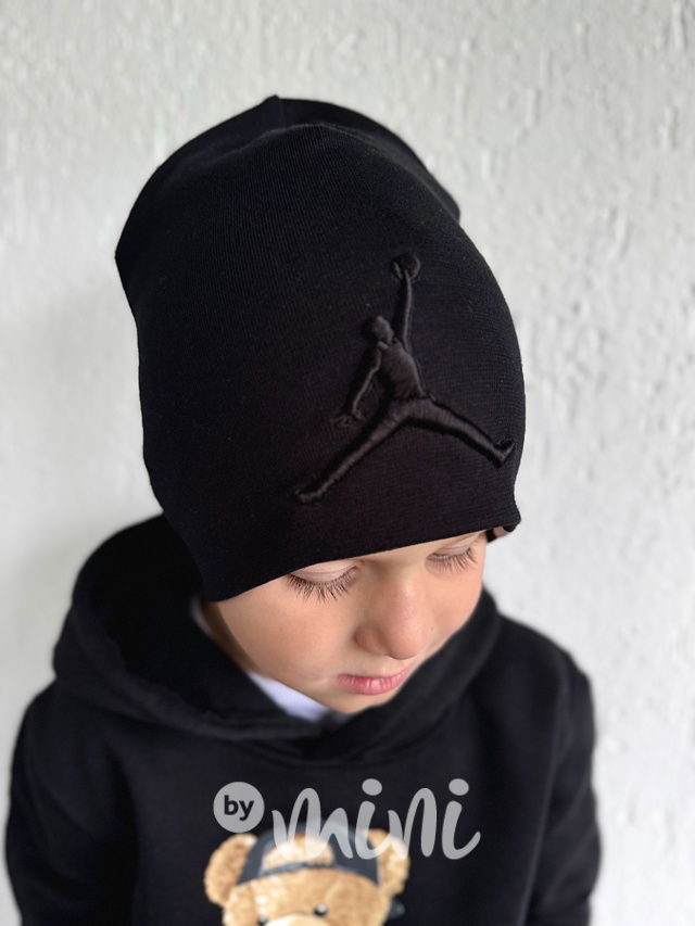 Basketball dvojitá beanie čepka černá