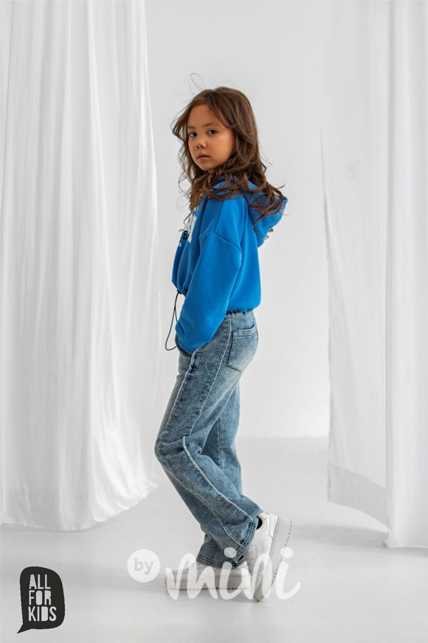 All for kids crop mikina California modrá