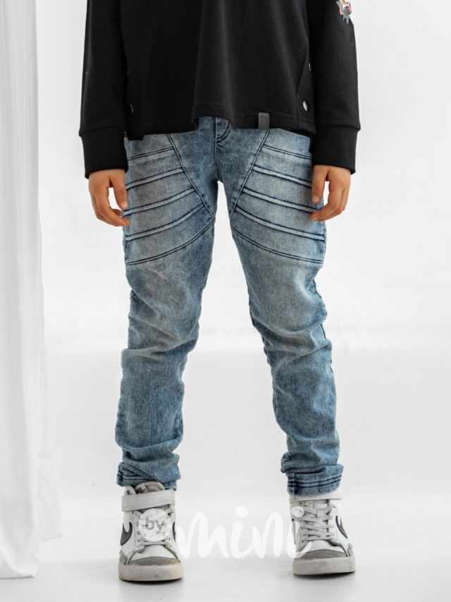 All for kids biker soft denim jeansy blue