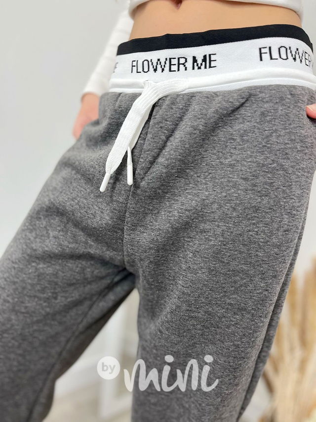 Zateplené lounge švédy FLOWER šedé