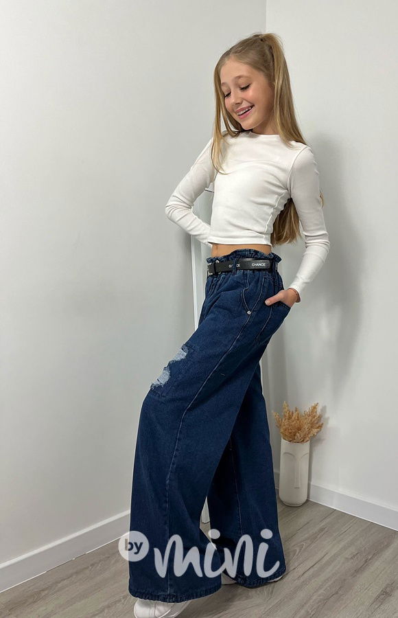 Zateplené ripped volné maxi džíny