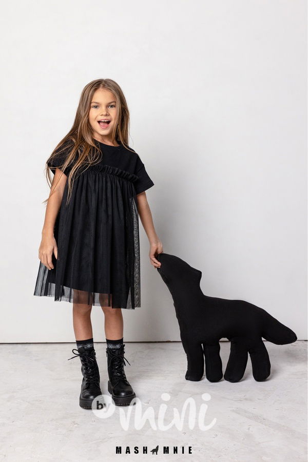 Mash Mnie šaty s tylem černé