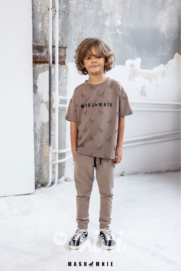 Mash Mnie jogger tepláky WOLF béžové