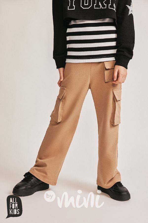 All for kids cargo široké kalhoty beige