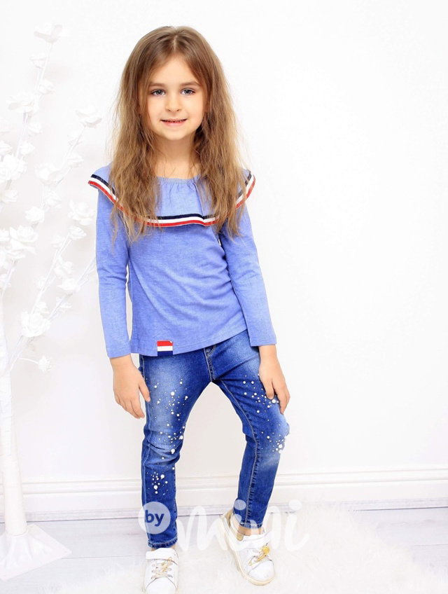Jeans blůzka hispánka