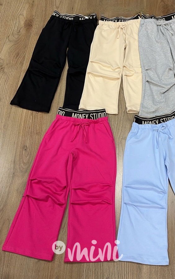 Volné kalhoty MONEY STUDIO černé