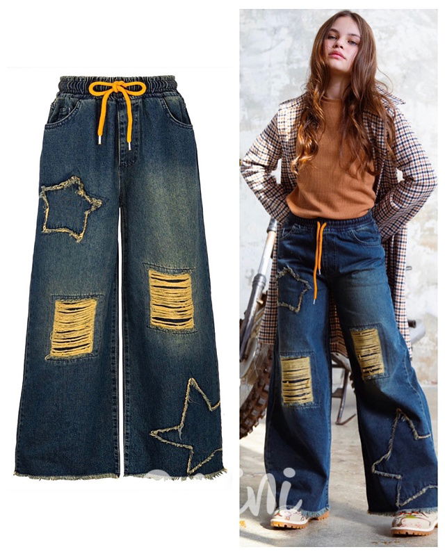 STAR fashion ripped jeansy