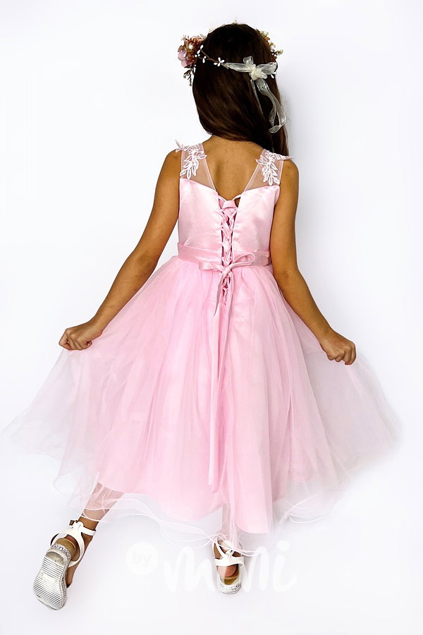 LUXURY dlouhé slavnostní šaty PINK